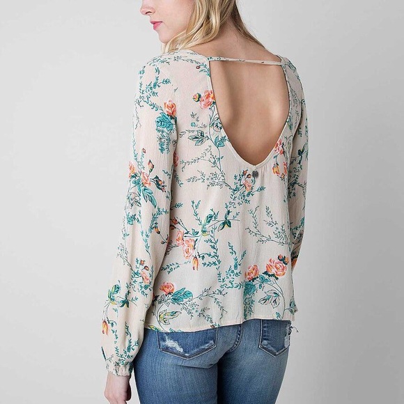 Billabong Dream Escape Top White Floral Size Medium - Picture 2 of 8